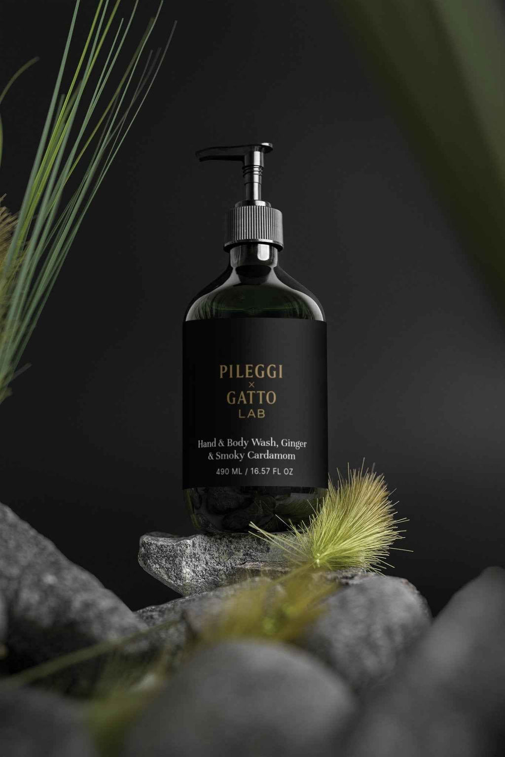 Hand & Body Wash with Ginger Smoky Cardamom Essence - Nourishing Ginger Smoky Cardamom Wash - Pileggi on the Square Salon