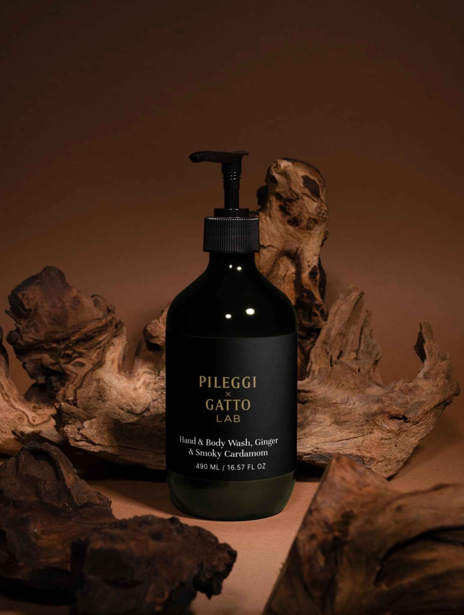 Hand & Body Wash with Ginger Smoky Cardamom Essence - Nourishing Ginger Smoky Cardamom Wash - Pileggi on the Square Salon